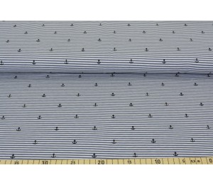 Jersey - Anker Ringel grau